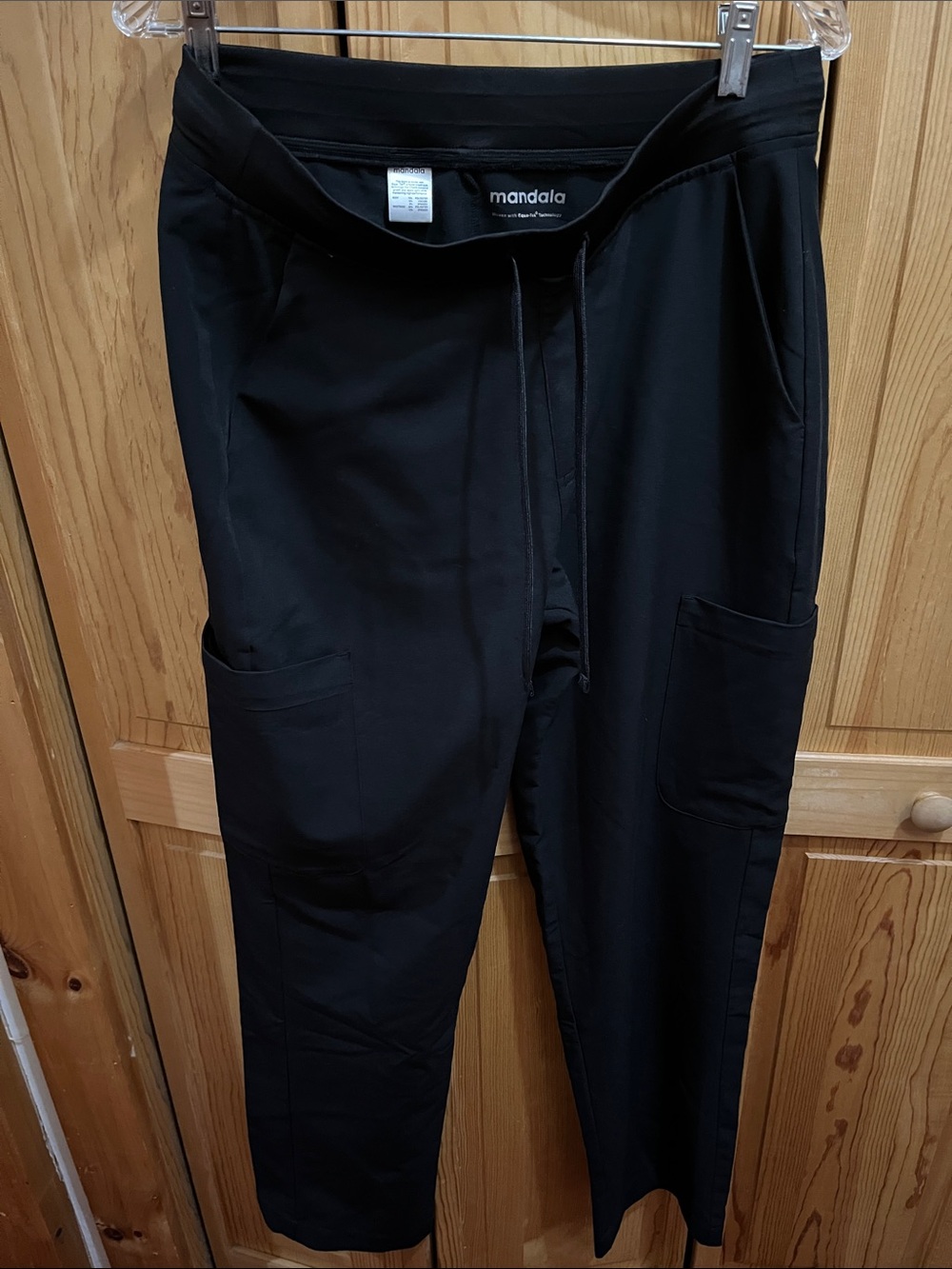 Mandala Unisex Black Scrub Pants